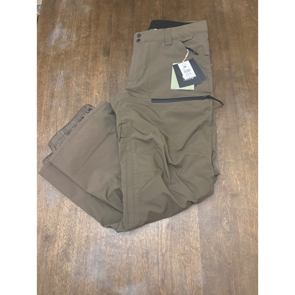 Quiksilver Highline Utility Snow Pants Mens Medium Olive Green EQYTP03220 NEW